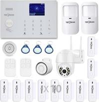 GSM/WLAN signalizacijos sistemos, visa sistema su stebėjimo kameromis, TECPEAK signalizacijos sistema namams, namų apsaugos sistema, įskaitant lauko kamerą 1080P