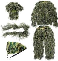 GUGULUZA Suaugusiųjų 3D Ghillie kostiumas džiunglių miško maskuojamieji drabužiai medžioklei