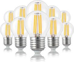 hellum Globe 220445 E27 LED lemputė 4,5 W skaidri 470 liumenų šiltos baltos spalvos 10 mini šaldytuvų lempučių rinkinys