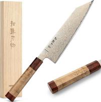 HEZHEN Kiritsuke peilis, pagamintas iš 33 sluoksnių varinio damasko plieno, japoniško stiliaus Damasko rašto virėjo peilis Bunka, varinis damasko plieno virtuvinis peilis, aštuonkampė rankena