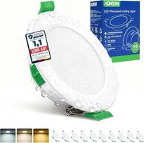 HOMEOW LED įleidžiami prožektoriai 230 V, 5 W 400 LM LED taškinis 68 mm - 80 mm skylės dydis, IP44 šiltos baltos neutralios baltos neutralios baltos šaltos baltos spalvos lubų prožektoriai, 24 mm itin plokšti įleidžiami šviestuvai vonios kambariui virtuve