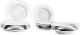 IBILI - 18 dalių vakarienės rinkinys Castilla White Porcelain Plates for 6 People