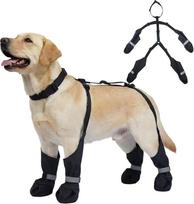 IECOii Hunde Strapsstiefel Reflektierend & Wasserdicht - Winter Hundeschuhe zum Spazierengehen, Wandern & Laufen, Verstellbare rutschfeste Stay-On Pet Booties Pfotenschutz für mittelgroße Hunde