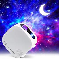 Išmanusis LED projektorius "Starry Sky", Wi-Fi/Wi-Fi valdymas, galaktikos projektorius, miglos efektas, suderinamas su "Alexa", "Google Assistant", žvaigždėto dangaus projektorius miegamajame ir vaikų kambaryje, baltas