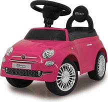 JAMARA 460436 "Fiat 500" - vaikiška transporto priemonė, oficialiai licencijuota, bagažinė po sėdyne, stumiama ir paimama rankena, įvairūs garsai, garsinis signalas, ištikima išvaizda, rožinė spalva