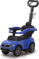 JAMARA 460462 VW T-ROC "3-in-1" važiuoklė su pasvirimo apsauga, bagažine, stūmimo ir patraukimo juosta su vairo funkcija, atlošu, šonine apsaugos juosta, ištraukiama atrama kojoms, garso signalas ir (arba) garsinis signalas ant vairo, mėlyna