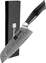 Japoniško stiliaus virtuvinis peilis "Santoku" iš 67 sluoksnių damaskinio plieno - Kona serija