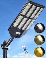 JAYNLT Y-6500W saulės gatvių apšvietimas lauke, 3000K/4000K/6500K LED saulės prožektorius lauko komercinės paskirties sutemose, IP67 vandeniui atsparūs saulės žibintai su judesio jutikliu garažų sodams