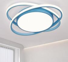 JDONG LED lubų šviestuvas vaikų kambariui 54 W mėlynos spalvos lubų šviestuvas su nuotolinio valdymo pulteliu Reguliuojama spalvų temperatūra berniukams, kūdikių kambariui, miegamajam, gyvenamajam kambariui Skersmuo 52 cm