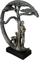 Kasablankos šešėlių skulptūra, dekoratyvinė figūrėlė, bronza, dervos statula Gyvenamasis kambarys, biuro dekoracijos, H 32 cm x W 28 cm - Šiuolaikinės skulptūros Pora, meilė, vestuvės, Valentino diena