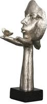 Kasablankos skulptūra "Noras", dekoratyvinė sidabrinė figūra, dervos statula Gyvenamasis kambarys, biuro dekoracija H 34 cm x W 10 cm - Modernios skulptūros