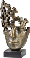 Kasablankos skulptūra Vyro kaukė, dekoratyvinė figūra Bronza, derva Statulėlė Svetainės, biuro dekoracijos H 30 cm x W 16 cm - Modernios skulptūros, biuro dekoracijos