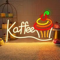 Kavos neoninis ženklas LED ženklas Kavos Dimmable LED užrašas Torto formos šviesos ženklas Taikomas apdailos vietų, tokių kaip šviesos kavinės, kepyklos, desertų parduotuvės ir bistro
