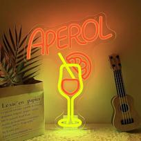 Kokteilių LED ženklas Aperol Spray Neon ženklas Baras Neon ženklas Sienų apdaila Aperol neoninė šviesa Tinka baro apdailai Kokteilių vakarėlio apdaila