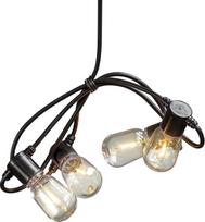 Konstsmide 2386-800, LED alaus sodo vakarėlių šviesos grandinė, "Pigmy" stiliaus lemputės, skaidrios / naudoti lauke (IP44) / 20 skaidrių lempučių / 40 gintaro diodų / juodas kabelis