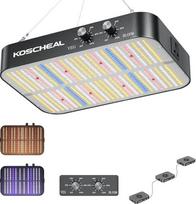 KOSCHEAL 2026 Upgrade KC1600 LED augalų lempa, kurią galima reguliuoti: 2,9 μmol/J PAR, "Daisy Chain" funkcija, integruotas ventiliatorius (tylus).