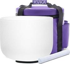 KVKA Crystal Singing Bowls, 432HZ Frosted Quartz White 12 colių C Note Sound Bowl for Therapy Meditation Healing with Travel Carry Case Bag