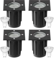 Lauko grindų prožektorius, pasukamas (keičiamas) 3 W IP67 įleidžiamas grindų prožektorius Lauko LED įleidžiamas prožektorius 230 V, įleidžiamas prožektorius Gu10 matiniai keičiami lęšiai iki 1000 kg apkrovos šilta balta 230 V