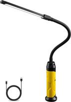 LED darbo šviesos žibintuvėlis, 1000 liumenų, 3 režimai, itin ryški LED dirbtuvių lempa su magnetiniu pagrindu ir žąsies kakleliu, COB tikrinimo lempa automobilių remontui, dirbtuvėms, garažui