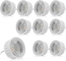LED keraminis modulis plokščias 230 V 5 W 38° GU10 šiltos baltos spalvos apšvietimą keičiantis lubų prožektorius (10 vnt.)