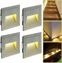 LED laiptų apšvietimas Lauko vidaus šiltai balta 3W-4 laiptų šviesos LED 230 V LED laiptų apšvietimas Sieninis apšvietimas Aliuminio vandeniui atsparus IP65 laiptų apšvietimas Vidaus lauko laiptų šviesos laiptų šviesos