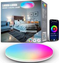 LED lubų šviestuvas Miegamasis 24 W RGB lubų šviestuvas 30 cm skersmens apvalus išmanusis namų šviestuvas "Alexa" "Google Assistant" suderinamas su 16 milijonų kintančių spalvų gyvenamajam kambariui Virtuvė Prieškambaris Vonios kambarys Vaikų kambarys