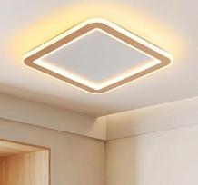 LED medinis lubų šviestuvas, reguliuojamo apšvietimo LED lempos, lubų šviestuvai, 3000 K - 6000 K, kvadratinis lubų šviestuvas svetainei, valgomajam, prieškambariui, namams
