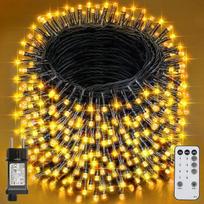 LED pasakų žibintai, vidaus / lauko, 800 LED, 96 m pasakų žibintai Kalėdų eglutei, 8 režimai, IP44 vandeniui atsparūs pasakų žibintai su nuotolinio valdymo pulteliu ir laikmačiu Kalėdoms, sodui, šaliai, vestuvėms, šiltai balta