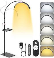 LED pusmėnulio blakstienų lempa: Reguliuojama blakstienų lempa, skirta makiažo meistrams, tatuiruotėms, salonams, namams, juoda