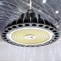 LED salės apšvietimas 200 W, vidaus prožektorius LED 28000 LM, IP65 vandeniui atsparus UFO vidaus apšvietimas, pramoninis šviestuvas, LED didelio įlankos apšvietimas dirbtuvėms, garažui, sandėliui, 5500 K šalta balta spalva