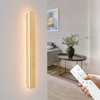 LED sieninis šviestuvas vidaus ilgas bambuko sieninis šviestuvas su nuotolinio valdymo pulteliu 21 W svetainės kambario šviestuvas miegamojo šviestuvas prieškambario šviestuvas 60 cm sieninis apšvietimas laiptinėms balkonui vaikų kambariui miegamajam