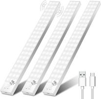 LED spintelės apšvietimas LED šviestuvas virtuvėje su judesio jutikliu 32 cm pakuotė iš 3 spintelės šviesos baterijos lempos spintelės žibintai belaidis drabužių spinta / laiptai / bagažinė / RV