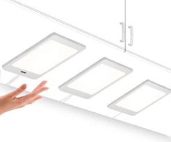LED šviestuvai virtuvės spintelėms, su bekontakčiu jutikliu, didelio ryškumo 450 lm, lempa, apšvietimas, neutralios baltos spalvos, 4000 K