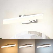 LED veidrodžio lempa vonios kambaryje 40,5 cm, reguliuojamas vonios kambario sieninis šviestuvas IP20, 9 W 510 liumenų veidrodžio lempa vonios kambario sieninis aliuminis, 3CCT, chromas [G energijos klasė]