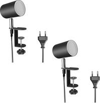 ledscom.de "Waika Clamp Light Switch Matte Black" su LED GU10 lempa 450 lm šiltai balta Pakuotė 2 vnt.