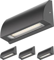 ledscom.de SEGIN LED sieninis šviestuvas / laiptų šviestuvas, skirtas naudoti lauke IP54 Plokščias Downlight Anthracite Matt Square 3,8 W 265 lm šilta balta Pakuotė 4 vnt.