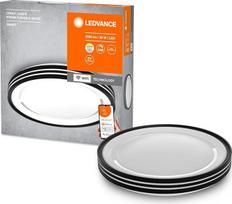 LEDVANCE ORBIS JADEN SMART+ WiFi šviesa 48 cm skersmens, reguliuojamo apšvietimo LED lubų šviestuvas, skirtas naudoti patalpose, 30 W, spalvinė temperatūra 2700-6500 K, 3300 liumenų, baltas su juodu žiedu ir šoniniais šviesos žiedais