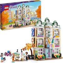 LEGO 41711 Friends Emmas meno mokykla, Heartlake miesto mokykla su 3 mini lėlėmis, žaislas mergaitėms ir berniukams nuo 8 metų, lėlių namelis, kalėdinė dovana