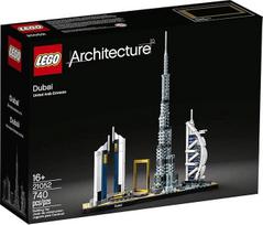LEGO Architecture Skylines: Dubajus 21052, kolekcinis architektūros rinkinys suaugusiems, naujas 2020 m. (740 detalių)