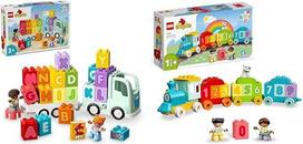 LEGO DUPLO Town ABC sunkvežimis, mokomasis žaislas ir DUPLO skaičių traukinukas - mokymasis skaičiuoti, traukinuko žaislas, mokomasis žaislas vaikams nuo 1,5 metų, kūdikių žaislas mergaitėms ir berniukams 10954