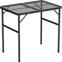 Lengvas ir nešiojamas sulankstomas grilio stalas, 80 x 55 cm ir 2 reguliuojamo aukščio (37,5/75 cm), lengvas ir nešiojamas, sulankstomas stalas, stovyklavimo stalas, šoninis stalas, sodo stalas, pikniko stalas, paplūdimio stalas, didelis grilio stalas sto