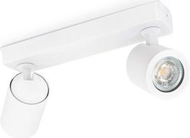 linovum TENJO TENJO lubų šviestuvų rinkinys iš 2 baltų šviestuvų su GU10 LED lemputėmis Šiltai balta 2 W - taškinis šviestuvas su 2 lemputėmis, pasukamas ir pasukamas 230 V
