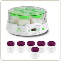LITTLE BALANCE 8487 Jogurto gaminimo aparatas 7 Skaitmeninis jogurto gaminimo aparatas + 13 stiklinių indelių, 190 ml, skirtas naminiam jogurtui, laikmatis iki 14 valandų, automatinis išsijungimas, baltas