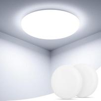 Lubų šviestuvas LED lubų šviestuvas 2 šviestuvų lubų pakuotė 36 W 4500 LM IP54 vandeniui atsparus vonios kambario šviestuvas apvalus plokščias modernus lubų šviestuvas itin ryški šalta šviesa berėmės lempos gyvenamajam kambariui virtuvėje
