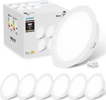 LVWIT LED lubų prožektorius, vėsiai baltas, įleidžiamas prožektorius, plokščias, 230 V, 18 W LED prožektorius, 6500 K, 1980 LM, lubų prožektoriai, 150 mm anga, prožektoriai, lubų šviestuvai, įleidžiami šviestuvai, balti, skirti vonios kambariui, virtuvei,