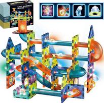 Magnetiniai statybiniai blokai, STEM Montessori žaislas vaikams 3 4 5 6 7 8 metų 3D mokymosi žaislų statybinių blokų rinkinys Statybinių blokų rinkinys Dovanos berniukams, mergaitėms Orbitiniai blokai Kelio statyba (110 vnt.)