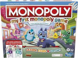Mano pirmasis "Monopolio" žaidimas, stalo žaidimas vaikams nuo 4 metų, dvipusė žaidimo lenta, žaisminga mokymo priemonė šeimoms, įvairiaspalvė