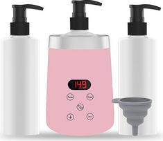 Masažo aliejaus šildytuvas su 2 aliejaus buteliukų dozatoriais, 30-65 °C nuolatinis kaitinimas, losjono buteliukų šildytuvas - aukščiausios kokybės salono ir namų masažo įrenginys