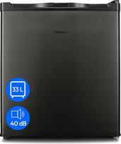 MEDION MD37675 mini šaldiklis (33 litrų talpos, 51 cm aukščio, reguliuojamo aukščio kojelės, įleidžiama rankena, rankinis temperatūros nustatymas, 4 žvaigždučių įvertinimas, pilka spalva)