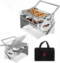 Medžio anglių kepsninė, nešiojamos BBQ kepsninės, nerūdijančio plieno pikniko kepsninė, 360° pasukama medžio anglių kepsninė, sulankstoma kepsninė, nešiojama, nuimama stovyklavimo kepsninė piknikui, sodui, terasai, stovyklavimui, kelionėms